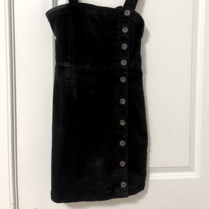 Black denim dress